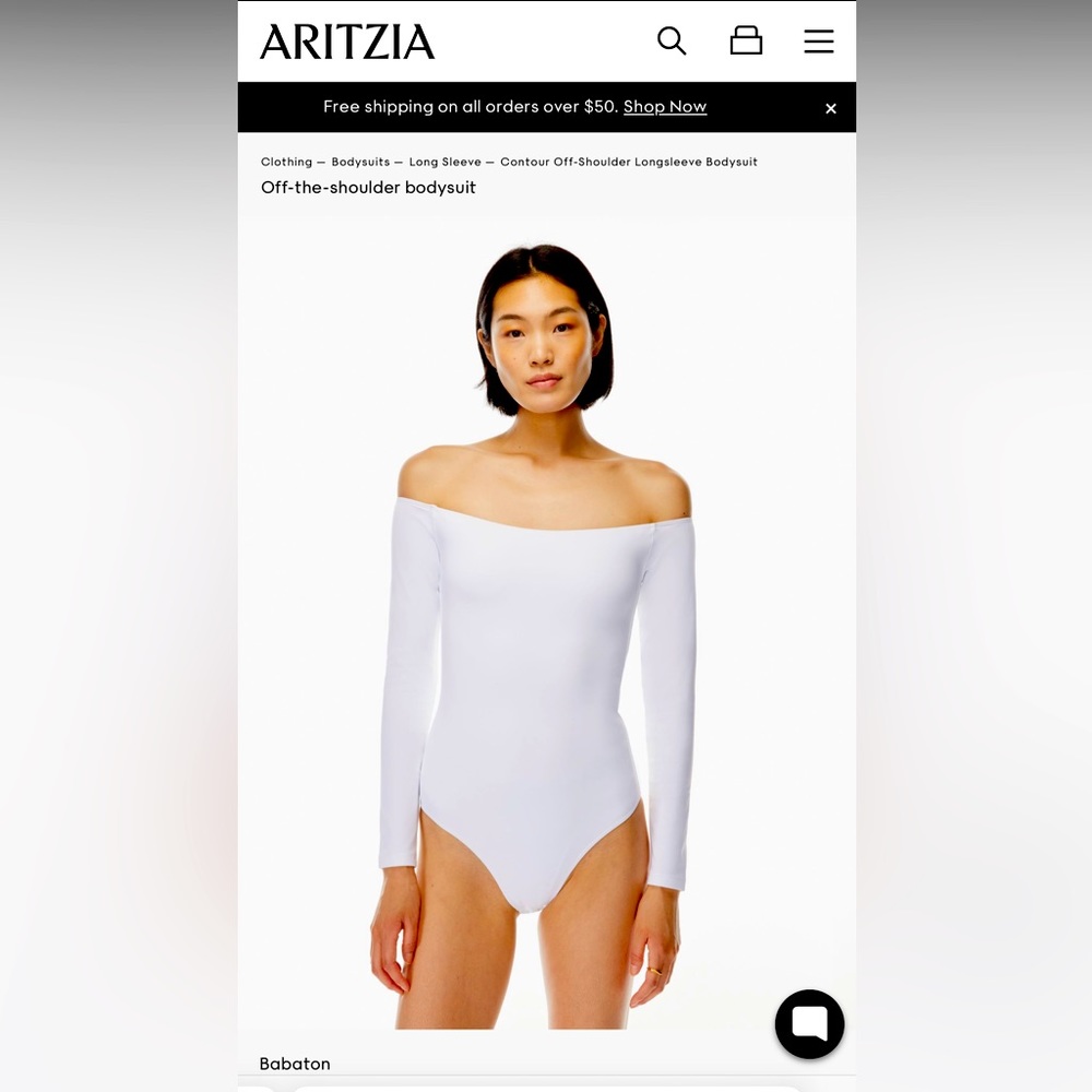 Aritzia Babaton long sleeve body suit. EUC. Worn once. Still on the website!!